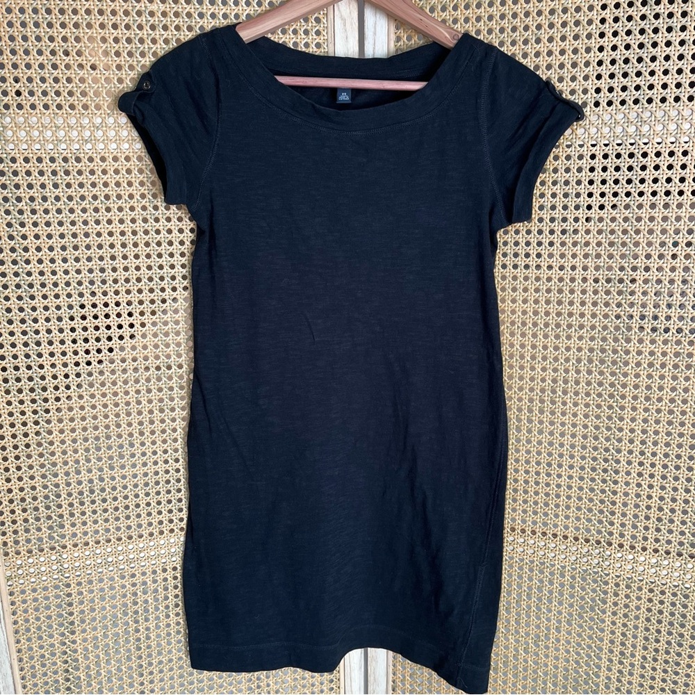 Banana Republic Black Short Sleeve T-shirt Dress XS